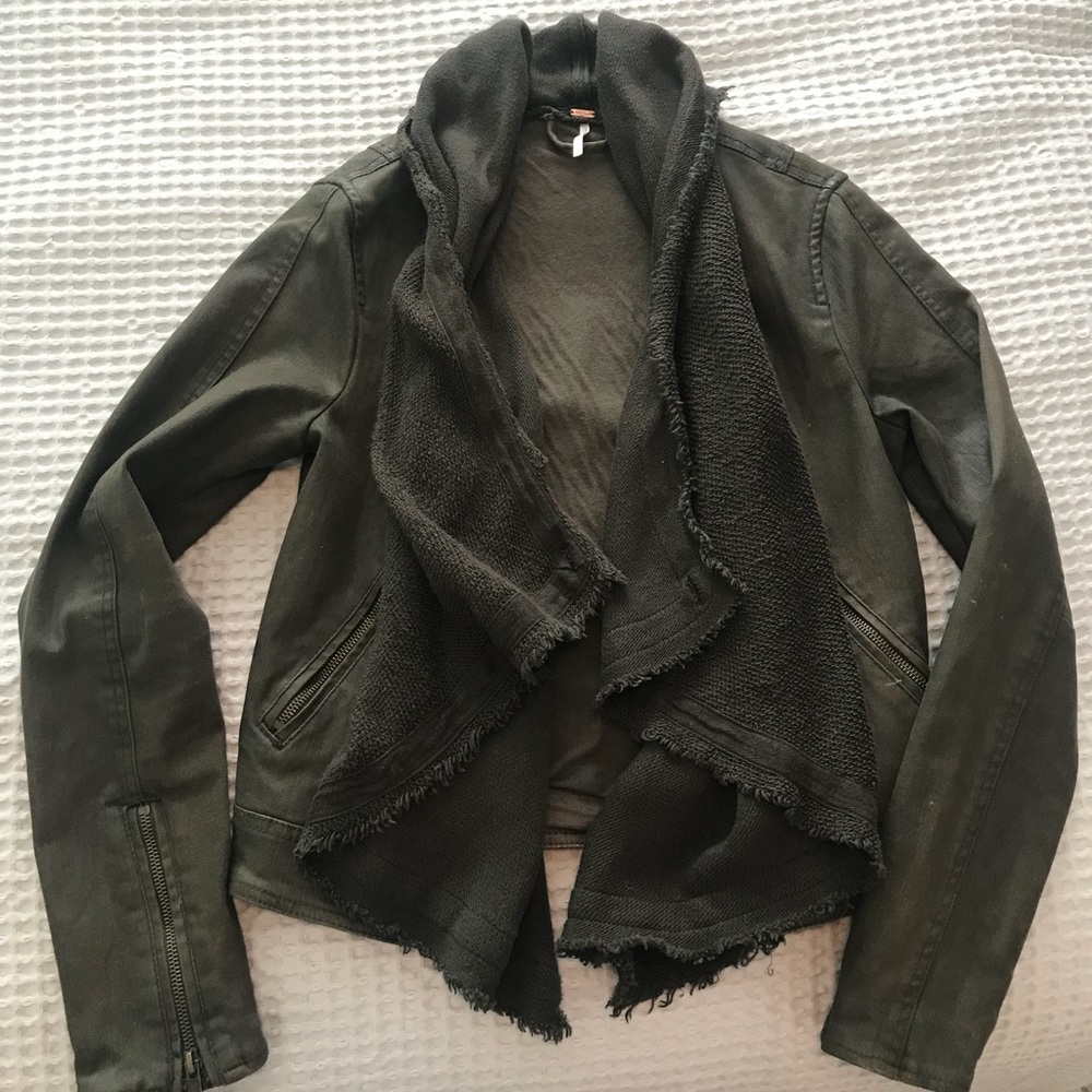 Free People drape front jacket